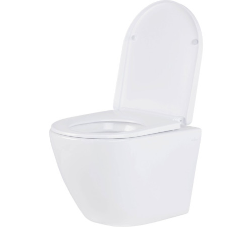 Унитаз подвесной Roxen Antares в комплекте с инсталляцией StounFix Dual Fresh 6 в 1 968421 кнопка: сатин