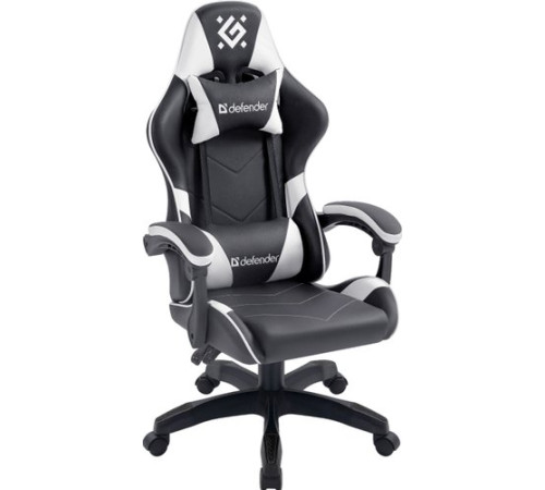 Игровое геймерское кресло Defender Companion черный/белый