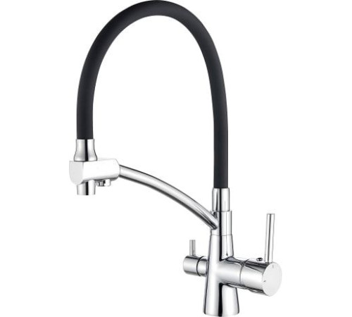 Смеситель Ledeme L4855-2 хром/черный