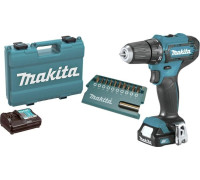 Дрель-шуруповерт Makita DF333DAX13 с 2-мя АКБ, кейс +набор оснастки