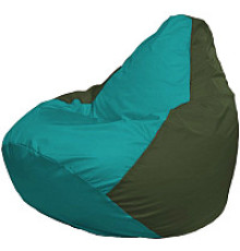 Кресло-мешок Flagman Груша Супер Мега 4XL Г5.1-288 бирюзовый/темно-оливковый
