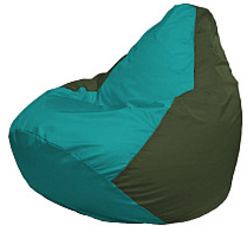 Кресло-мешок Flagman Груша Супер Мега 4XL Г5.1-288 бирюзовый/темно-оливковый