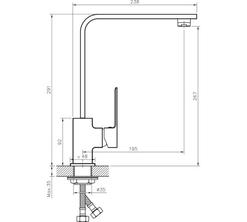 Смеситель Lauter Ray 21СК7573C
