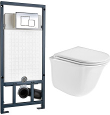 Унитаз WeltWasser Telbach 004 GL-WT + Marberg 507 SE белый глянец/хром