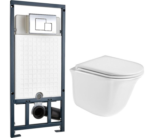 Унитаз WeltWasser Telbach 004 GL-WT + Marberg 507 SE белый глянец/хром