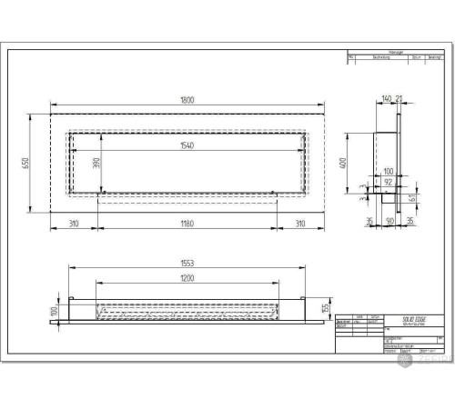 Биокамин ZeFire Elliot horizontal 1800