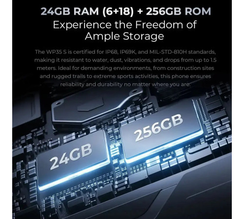 Телефон Oukitel WP35S 6GB/256GB серый