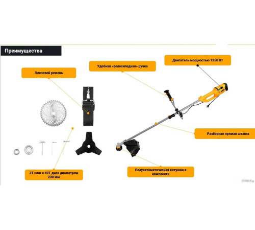 Триммер Deko DKTR1250 Max 065-1244