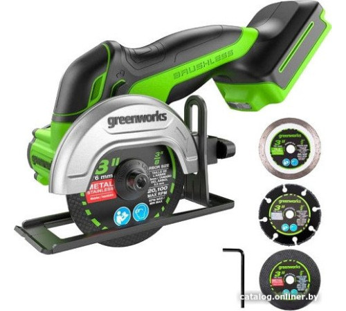 Угловая шлифмашина Greenworks GD24UCS без АКБ