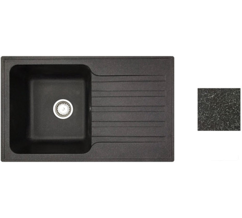 Кухонная мойка БелЭворс Styl R + смеситель W74004-2 + дозатор L405F черный