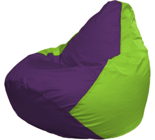 Кресло-мешок Flagman Груша Макси Г2.1-31 салатовый/фиолетовый