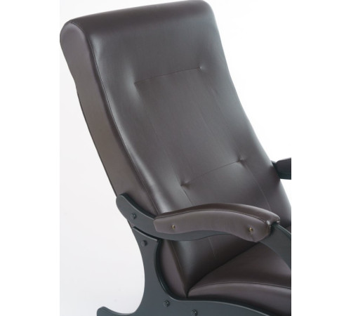 Кресло-качалка Mio Tesoro Бастион-32 кожзам коричневый/черный