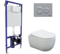 Унитаз подвесной Berges Wasserhaus Ventas Rimless + Ventas Slim SO + Novum 525 + О2 043240