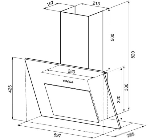 Кухонная вытяжка Krona Fiona 600 PB белый