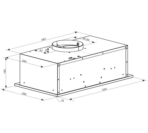 Кухонная вытяжка Weissgauff Box 600 PB IX