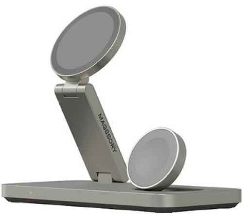 Беспроводное зарядное Magssory Yoga 3 в 1 Charging Station для Samsung Qi2 WCH017t титан