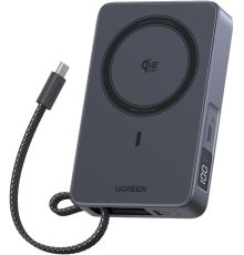 Внешний аккумулятор Ugreen MagFlow PB773 10000mAh серый