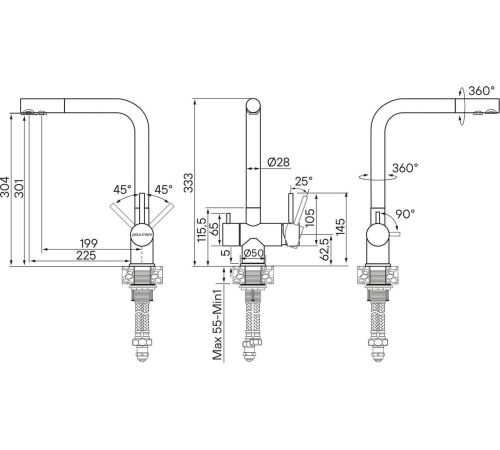 Смеситель Paulmark Sk213020-WH