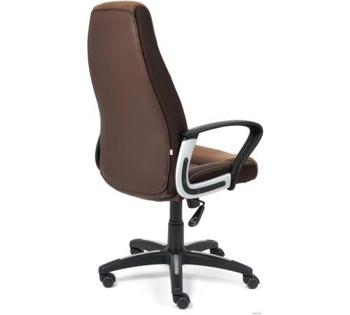 Офисное кресло TetChair Inter искусственная кожа, флок, ткань, коричневый