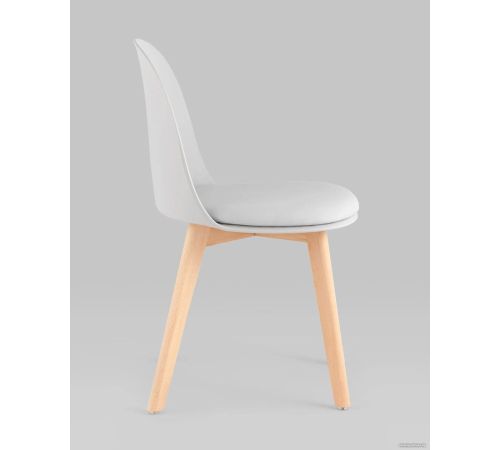 Стул Stool Group Fog с подушкой SL-7022DM светло-серый, деревянные ножки
