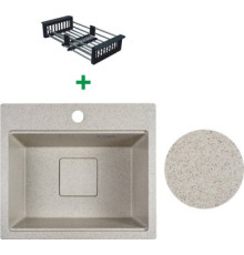Кухонная мойка Marblan Comfort 48 гранит, с сифоном и колландером