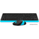 Клавиатура + мышь A4Tech Fstyler FG1010 черный/синий