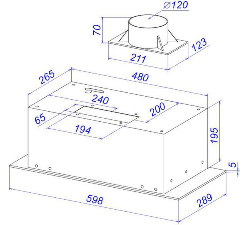 Кухонная вытяжка ZorG Santa 1060 60 S белый