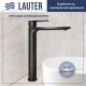 Умывальник Lauter 21502 + Reef 21CK8678BS с донным клапаном 21190B черный матовый