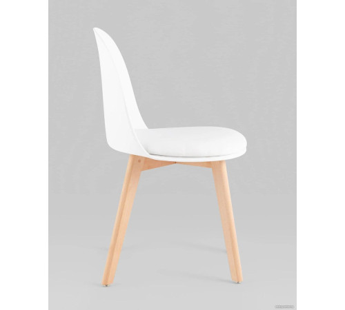 Стул Stool Group Fog с подушкой SL-7022DM белый, деревянные ножки