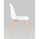Стул Stool Group Fog с подушкой SL-7022DM белый, деревянные ножки