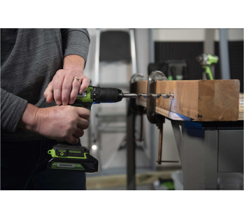 Ударная дрель-шуруповерт Greenworks GD24DD60 3704107 без АКБ