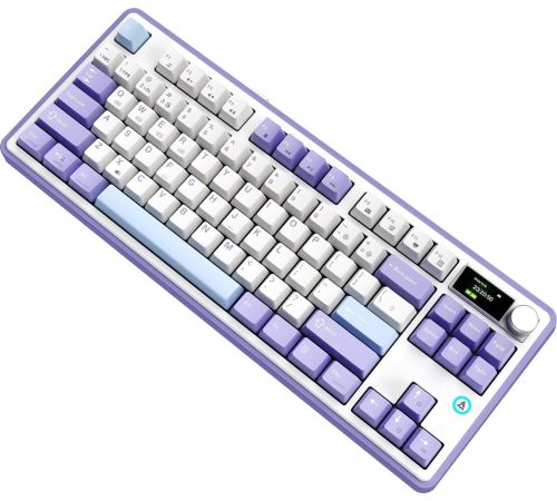 Клавиатура Ajazz AK870 белый/фиолетовый, Magnetic Switches