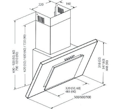 Кухонная вытяжка Akpo Nero line eco 50 WK-4 белый