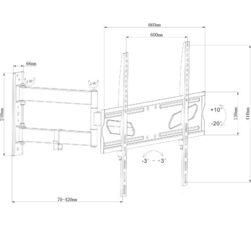Кронштейн для телевизора MasterKron UPA52-463