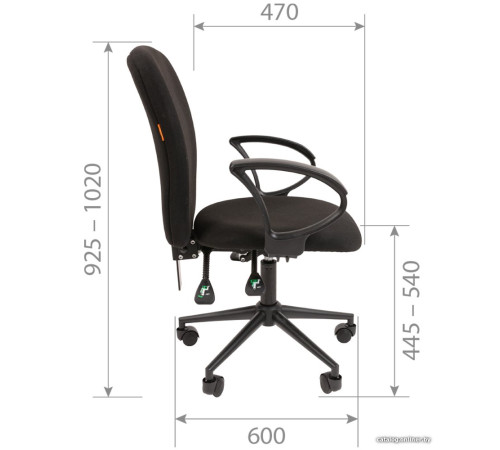 Офисное кресло CHAIRMAN 9801 Black темно-серый