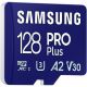 Карта памяти Samsung PRO Plus microSDXC 128GB MB-MD128SA/EU с адаптером