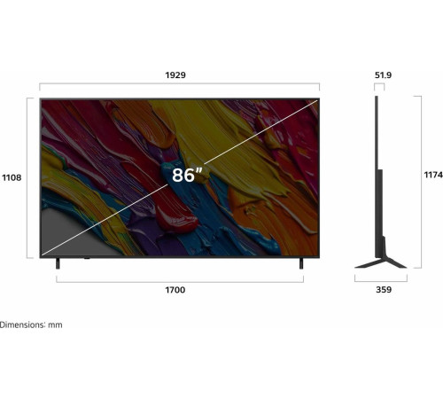 Телевизор LG QNED AI QNED82 86QNED82A6B