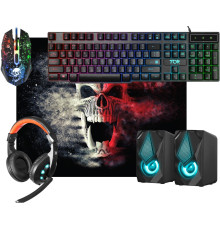 Клавиатура + мышь с ковриком + наушники + колонки Defender Tor MHP-127