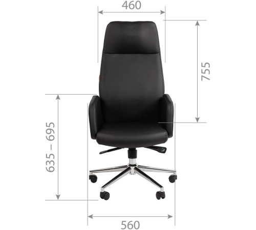 Офисное кресло CHAIRMAN 929 экопремиум черный