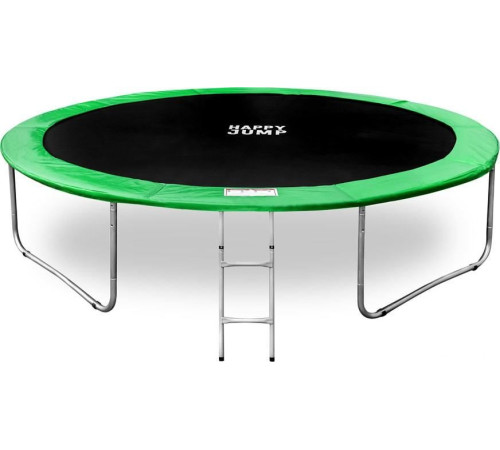 Батут Happy Jump 12ft Pro 374 см с внешней сеткой и лестницей