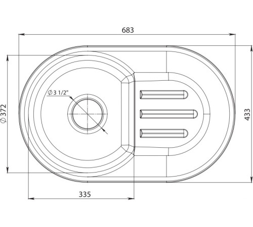 Кухонная мойка GranFest SMART GF-SM685L песочный