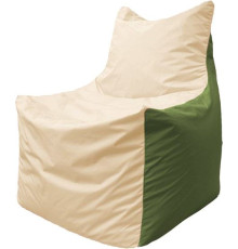 Кресло-мешок Flagman Фокс Ф2.1-135 слоновая кость/тёмно-оливковый