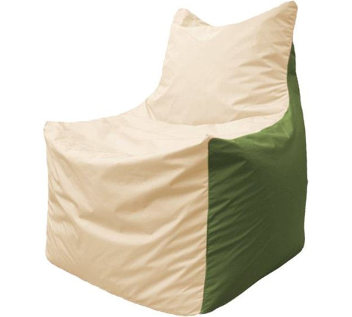 Кресло-мешок Flagman Фокс Ф2.1-135 слоновая кость/тёмно-оливковый
