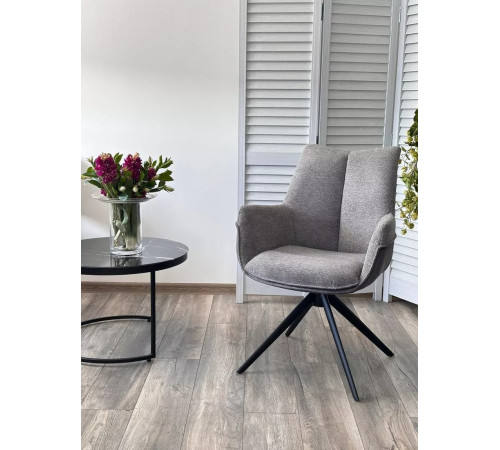 Стул с подлокотниками M-City Pontus 626M05484 KN01-03 серыйBZ1046-02 темно-серыйчерный