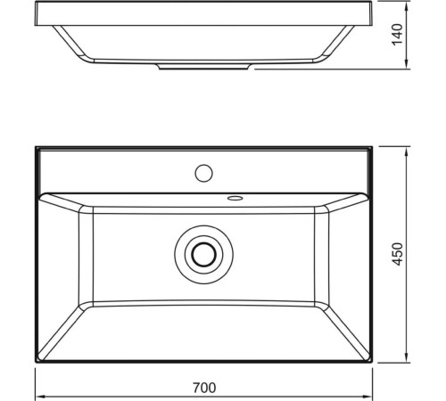 Умывальник Symbolite Asti 70x45