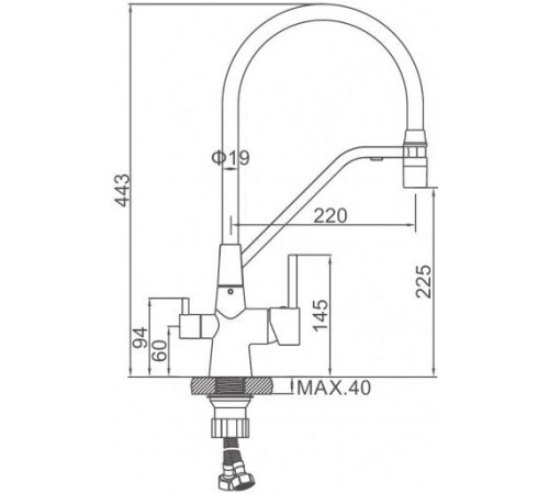 Смеситель Ledeme L4897-3