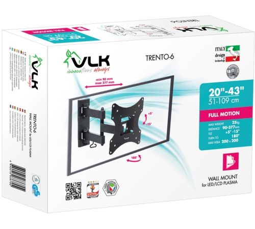 Кронштейн для телевизора VLK TRENTO-6 черный