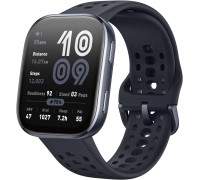 Умные часы Amazfit Bip 6 черный, с черным силиконовым ремешком