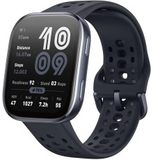 Умные часы Amazfit Bip 6 черный, с черным силиконовым ремешком