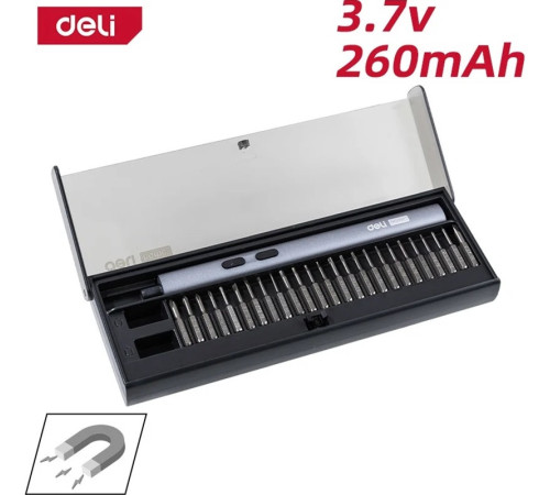 Электроотвертка Deli DY-DP04-1B1 с 1-им АКБ, кейс